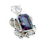 Mystic Quartz Statement Mexican 925 Silver Solitaire multicolor Pendant