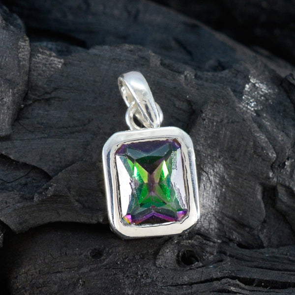 Mystic Quartz Dainty German Sterling Silver Solitaire Luisa propsel multicolor Pendant Jewellery