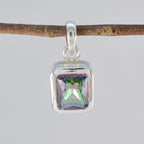 Mystic Quartz Dainty German Sterling Silver Solitaire Luisa propsel multicolor Pendant Jewellery