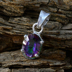 Mystic Quartz Dainty Spanish 92.5 Silver Solitaire Natalia Graceful multicolor Pendant Jewellery