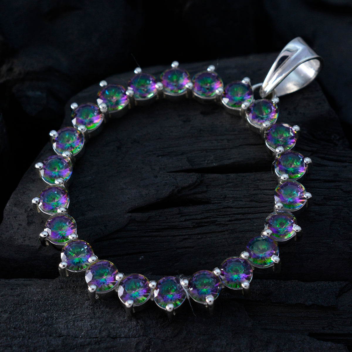 Mystic Quartz Essential Egyptian 92.5 Silver multiple Isadora Engagement multicolor Pendant Jewellery