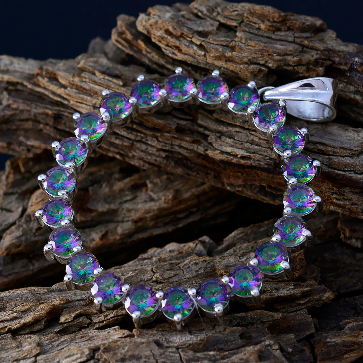 Mystic Quartz Essentiële Egyptische 92,5 Zilveren meervoudige Isadora Verlovingshanger Sieraden Secundaire afbeelding