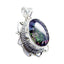 Mystic Quartz Statement Moroccan Sterling Silver Solitaire multicolor Pendant