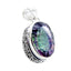 Mystic Quartz Statement Egyptian 925 Silver Solitaire multicolor Pendant