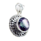 Mystic Quartz Statement Turkish 92.5 Silver Solitaire Emma Rope-Wire multicolor Pendant Jewellery