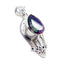 Mystic Quartz Statement American 925 Silver Solitaire multicolor Pendant
