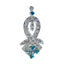 Multi Stone Whisper-thin Egyptian Silver multiple multicolor Pendant