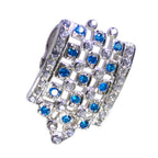 Multi Stone Statement American 925 Silver multiple Sophia Feminine multicolor Pendant Jewelry