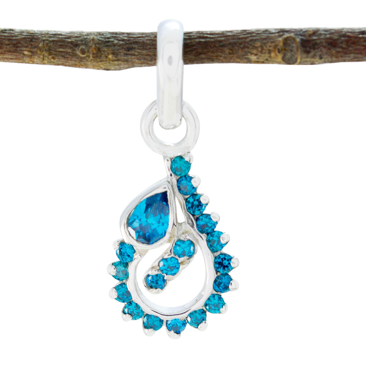 Cubic zirconia Minimalist Indian Silver multiple White Pendant