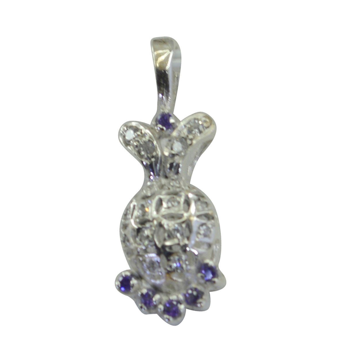Colgante femenino multicolor Elena en plata australiana 92,5 con múltiples piedras Imagen secundaria del producto