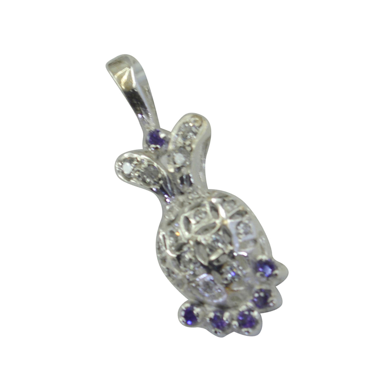 Colgante femenino multicolor Elena en plata australiana 92,5 con múltiples piedras Imagen principal del producto