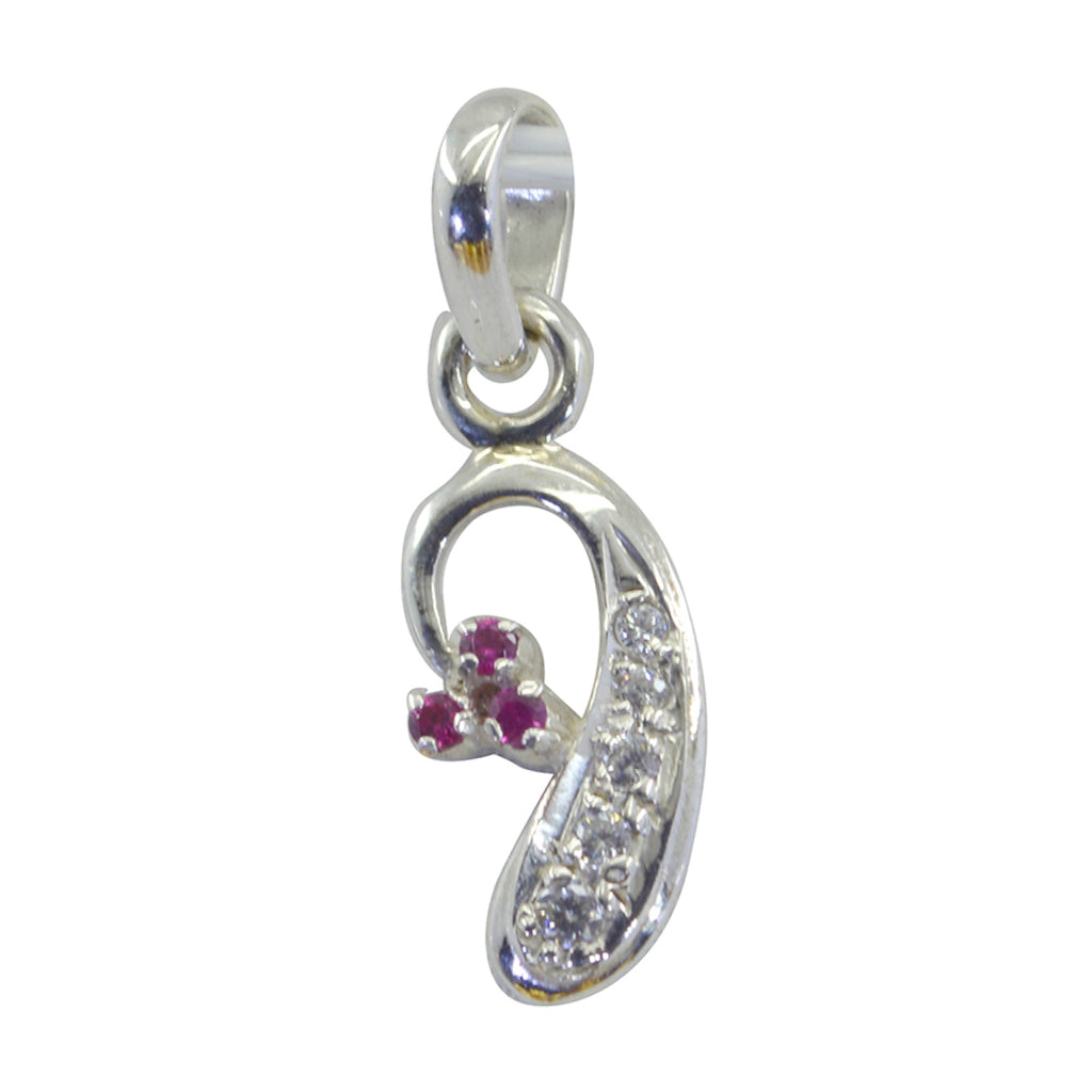 Multi Stone Featherlight Indian Silver multiple multicolor Pendant