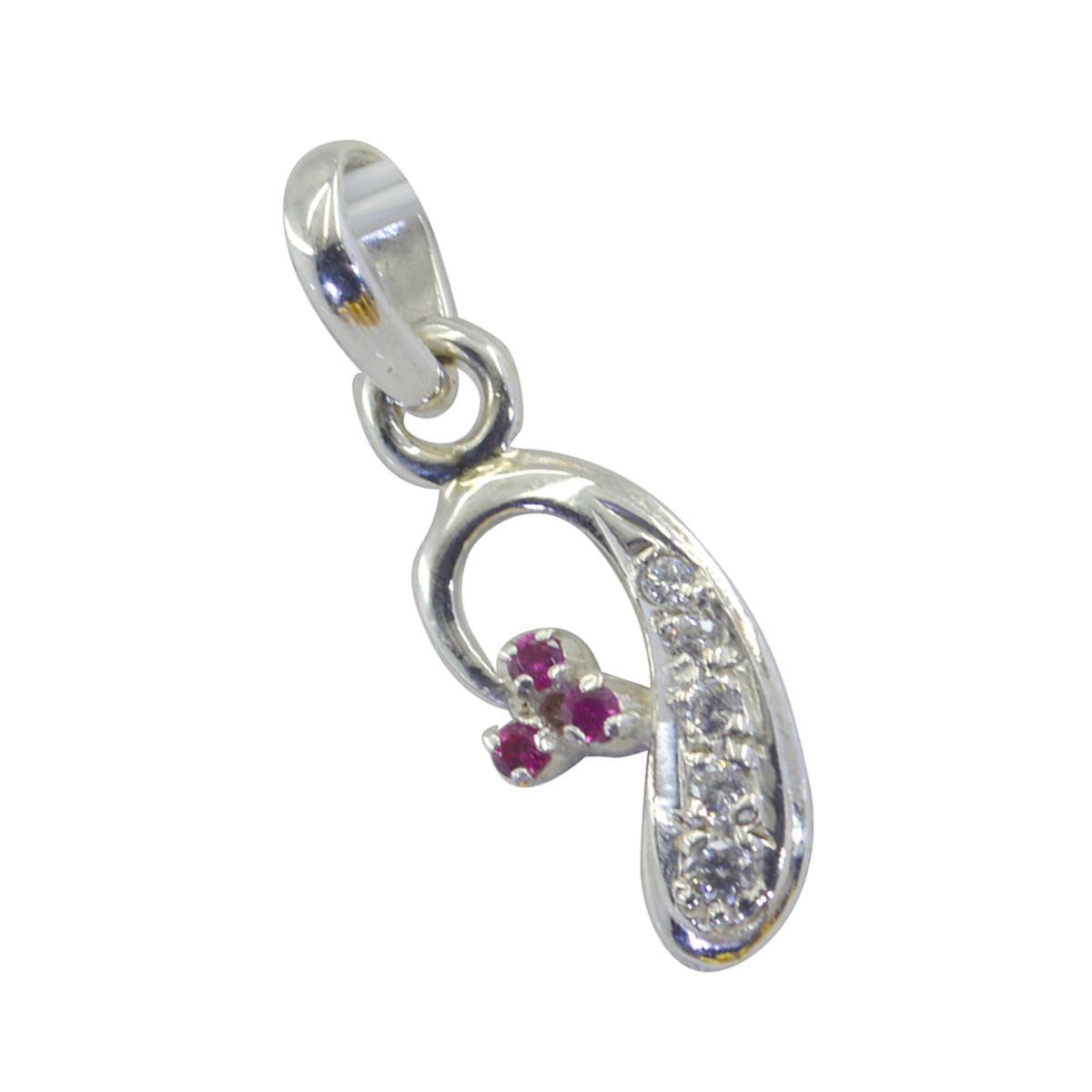 Multi Stone Featherlight Indian Silver multiple Saanvi Graceful multicolor Pendant Jewelry