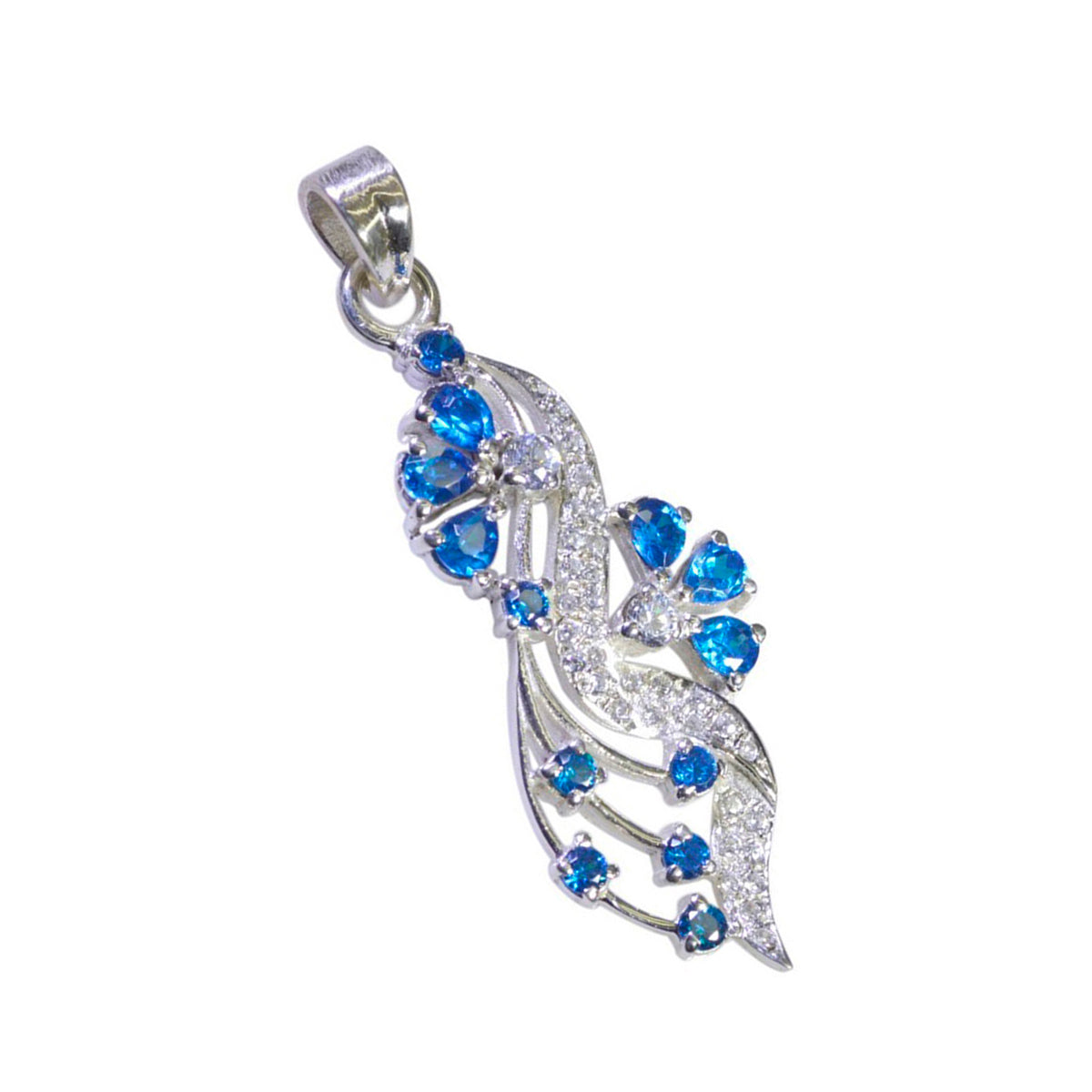 Multi Stone Essential African Sterling Silver multiple Eliza Cocktail multicolor Pendant Jewellery