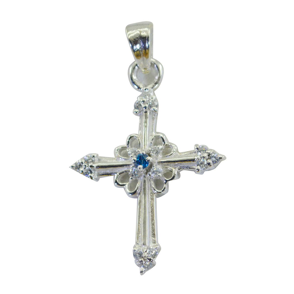 Multi Stone Tiny Indian Silver multiple multicolor Pendant