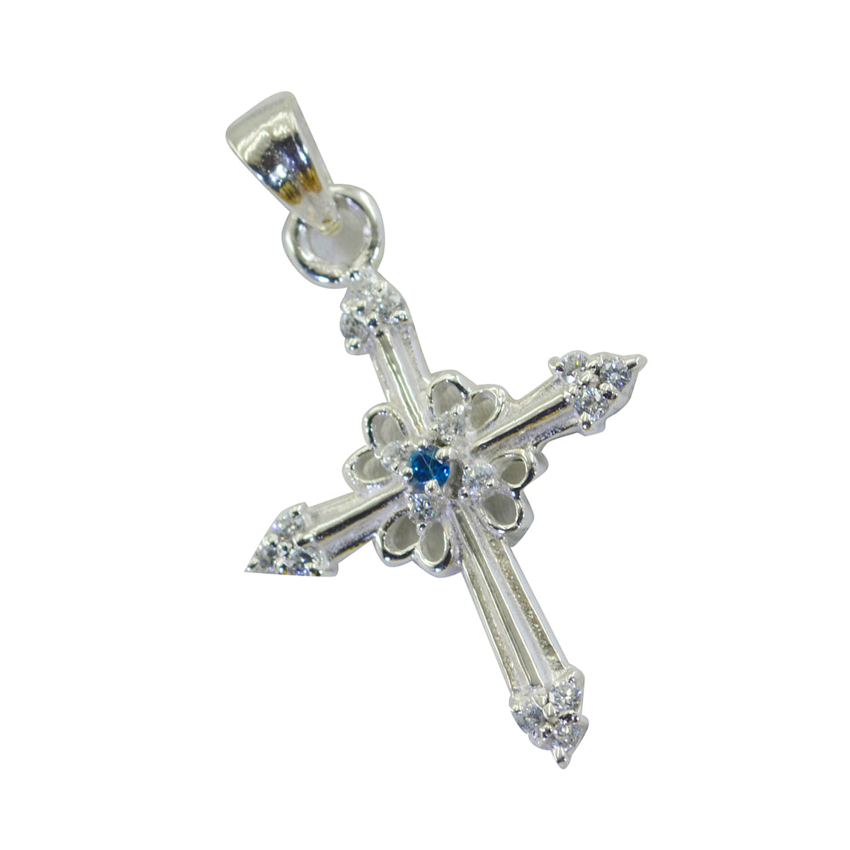 Multi Stone Tiny Indian Silver multiple Lakshmi Heart multicolor Pendant Jewelry Главное изображение товара