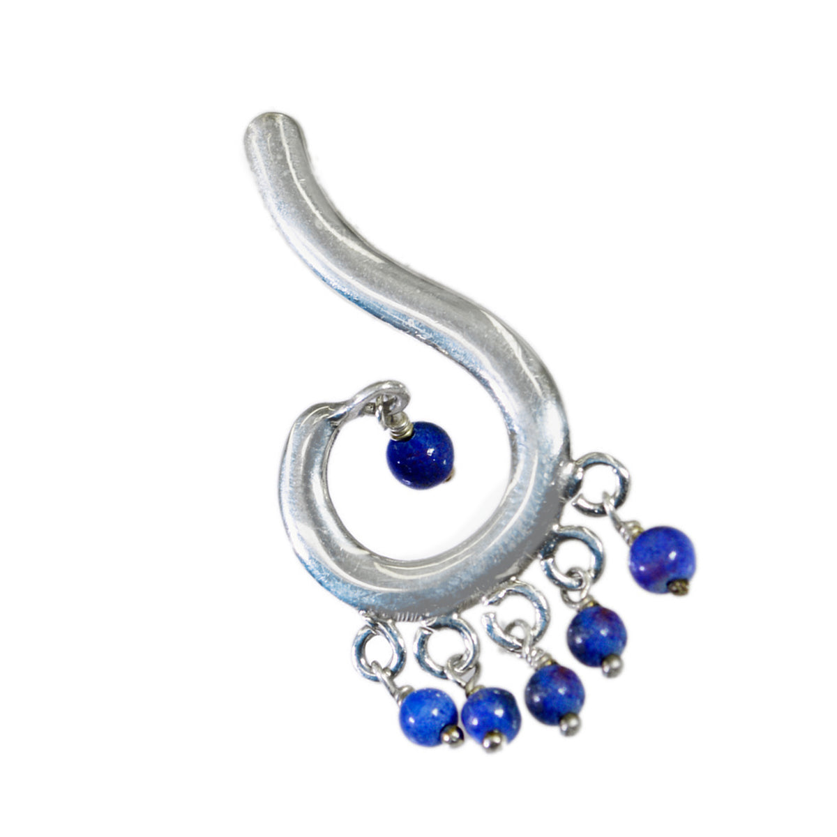 Pendentif multicolore gracieux en argent égyptien multi-pierres et léger Image secondaire du produit