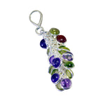 Multi Stone Tiny Mexican Sterling Silver multiple Katarina Sophisticated multicolor Pendant Jewellery
