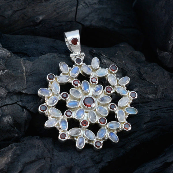 Multi Stone Chunky Turkish Silver Zoe Artisan flerfärgade hängsmycken