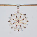 Multi Stone Chunky Turkish Silver multiple Zoe Artisan multicolor Pendant Jewelry