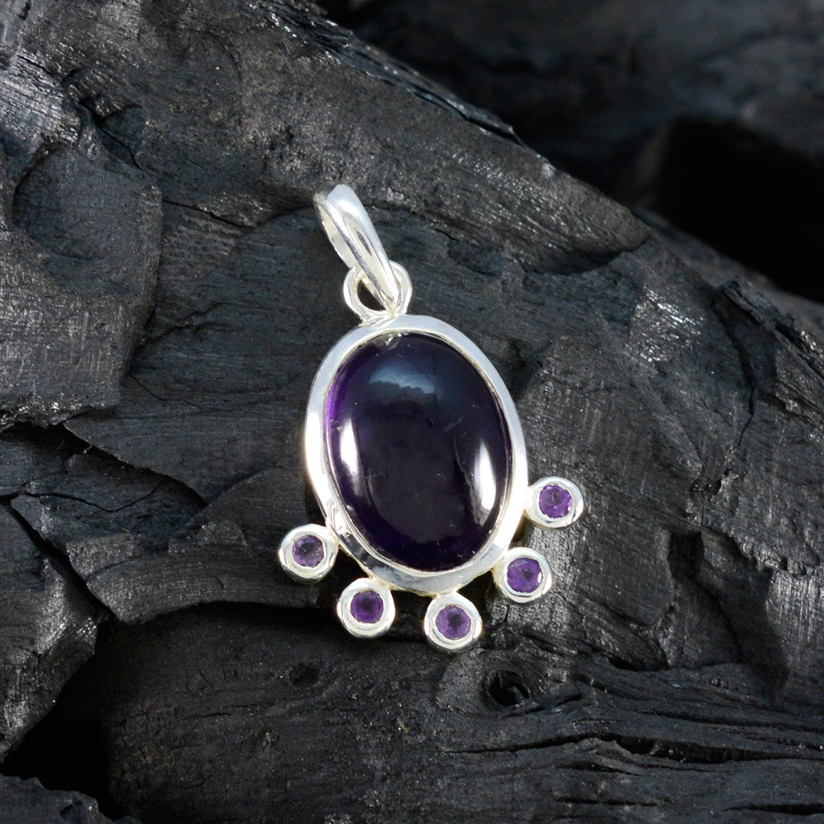 Multi Stone Dainty Latin American 92.5 Silver Hexa Harper wedding multicolor Pendant Jewellery