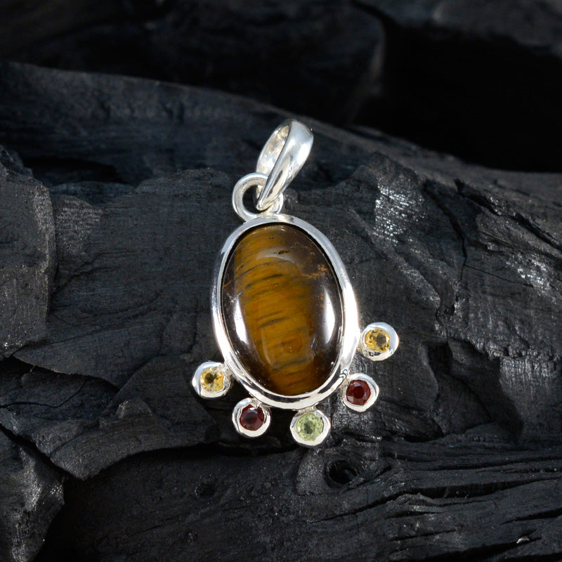 Multi Stone Delicate Mexican Silver Hexa Ella Engagement multicolor Pendant Jewelry