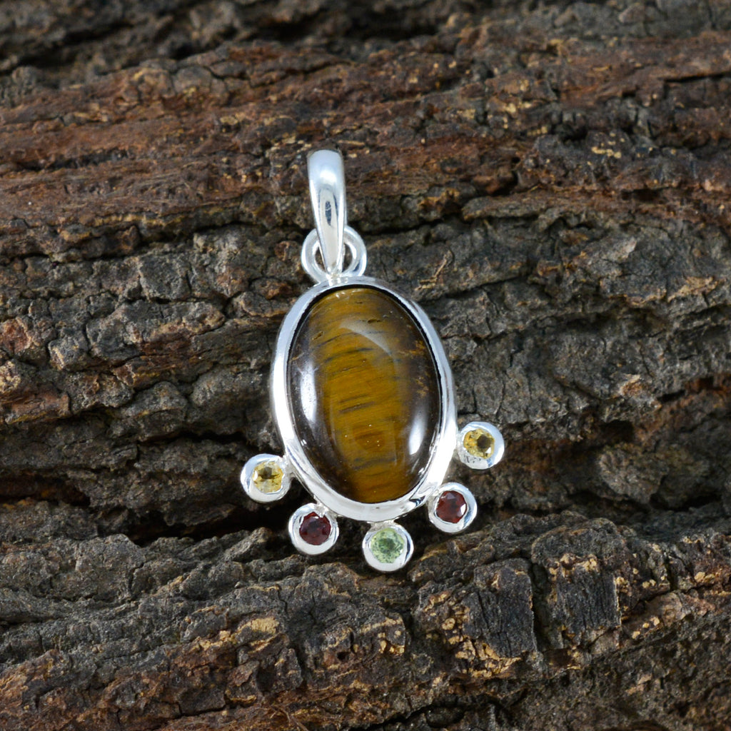 Multi Stone Delicate Mexican Silver Hexa Ella Engagement multicolor Pendant Jewelry