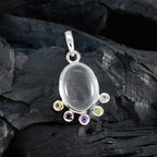 Multi Stone Delicate Moroccan 92.5 Silver Hexa Emily valentine multicolor Pendant Jewellery