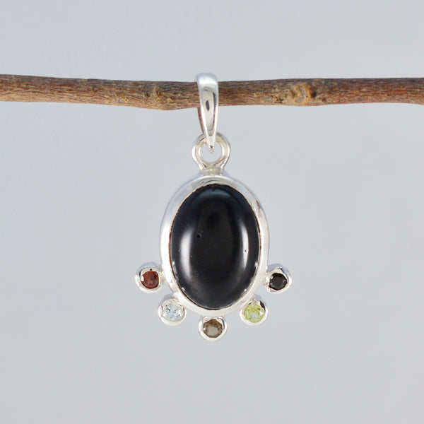 Multi Stone Delicate Egyptian Silver Hexa Emma Romantic multicolor Pendant Jewelry