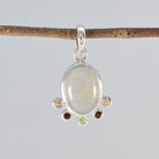 Multi Stone Delicate Turkish Sterling Silver Hexa Eva Feminine multicolor Pendant Jewellery