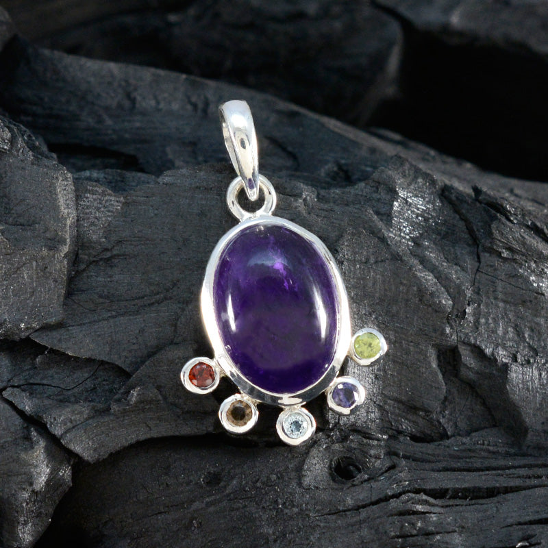 Multi Stone Delicate Mexican 92.5 Silver Hexa Freya Fairytale multicolor Pendant Jewellery