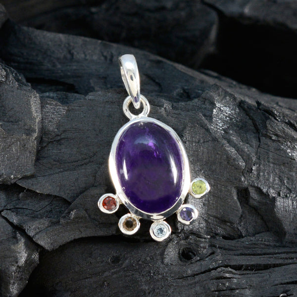 Multi Stone Delicate Mexican 92.5 Silver Hexa Freya Fairytale multicolor Pendant Jewellery