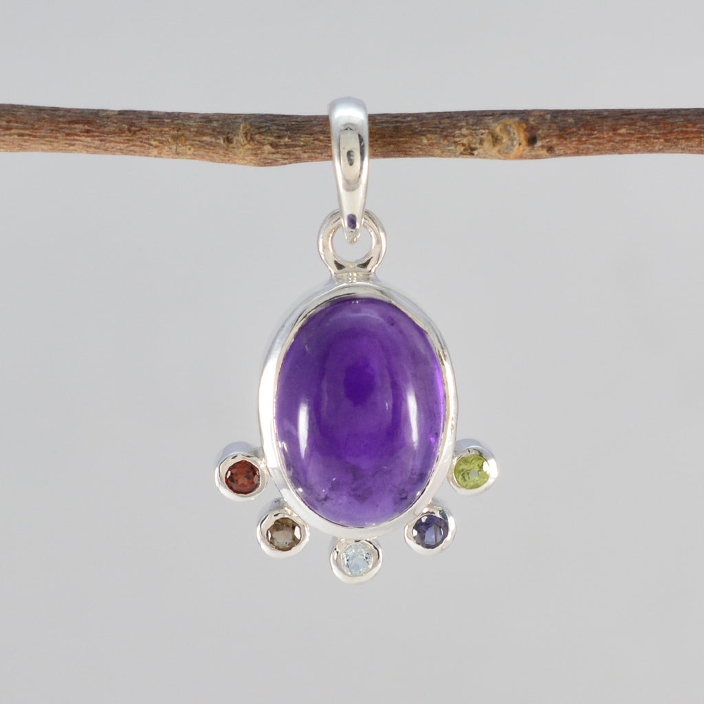 Multi Stone Delicate Mexican 92.5 Silver Hexa Freya Fairytale multicolor Pendant Jewellery