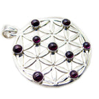 Multi Stone Statement French Silver Navratna Hanna antique multicolor Pendant Jewelry