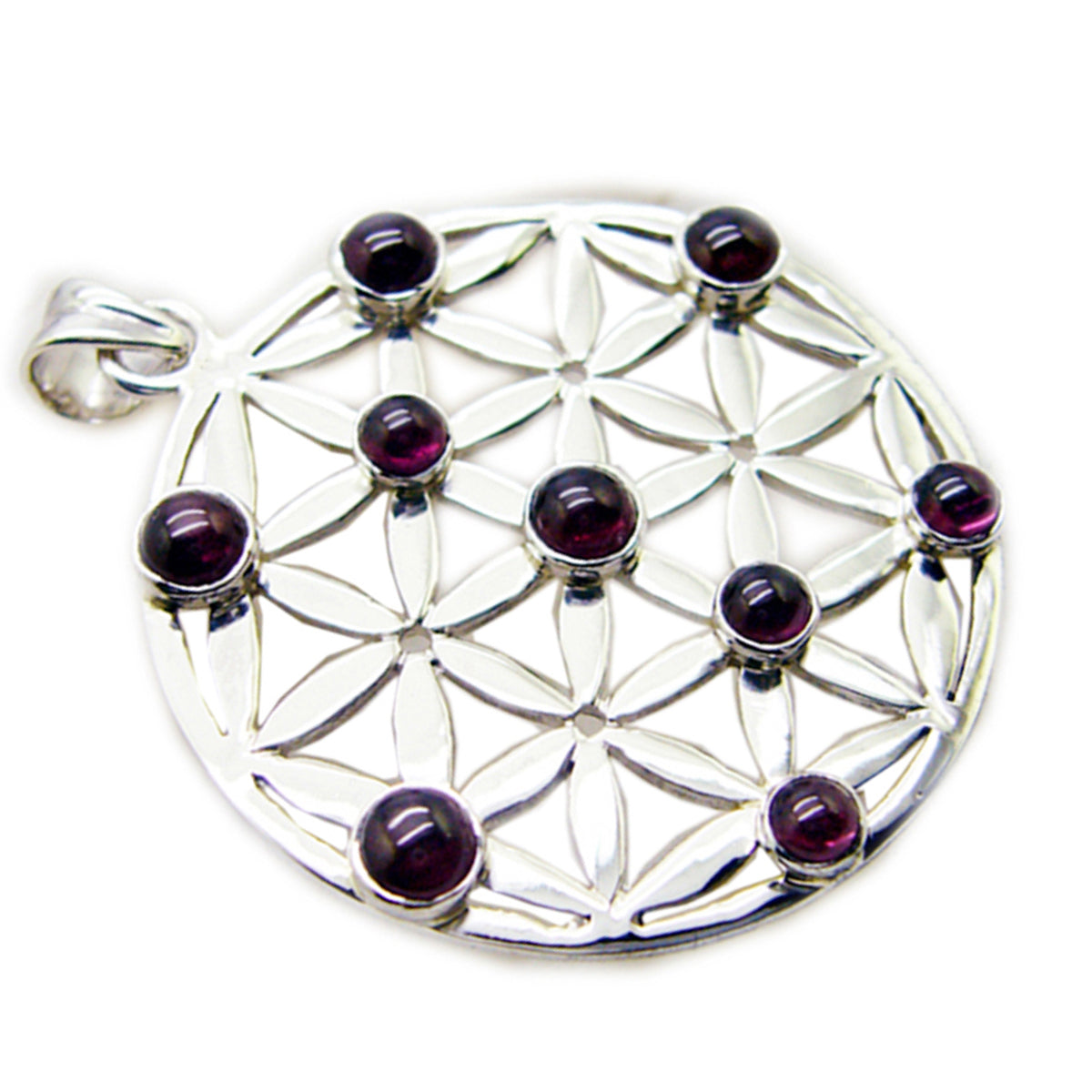 Multi Stone Statement French Silver Navratna Hanna antique multicolor Pendant Jewelry