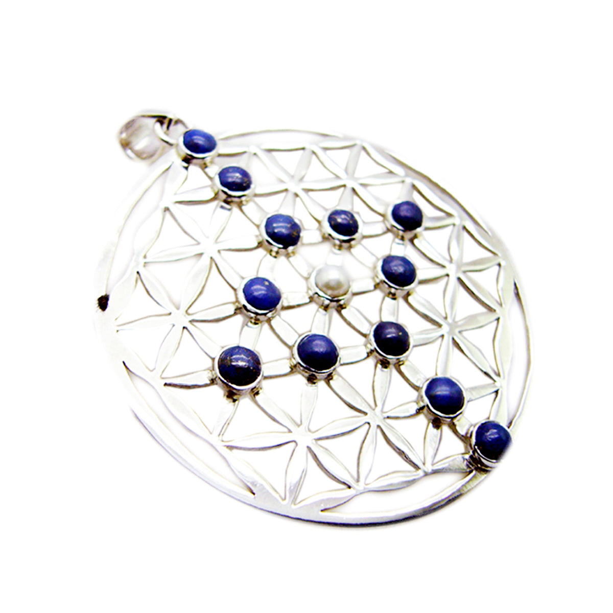 Multi Stone Chunky Italiaans Sterling Zilver meerdere Riley Filigree veelkleurige hanger sieraden Secundaire afbeelding