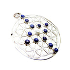 Multi Stone Chunky Italian Sterling Silver multiple multicolor Pendant