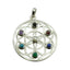 Multi Stone Statement Spanish 925 Silver multiple multicolor Pendant