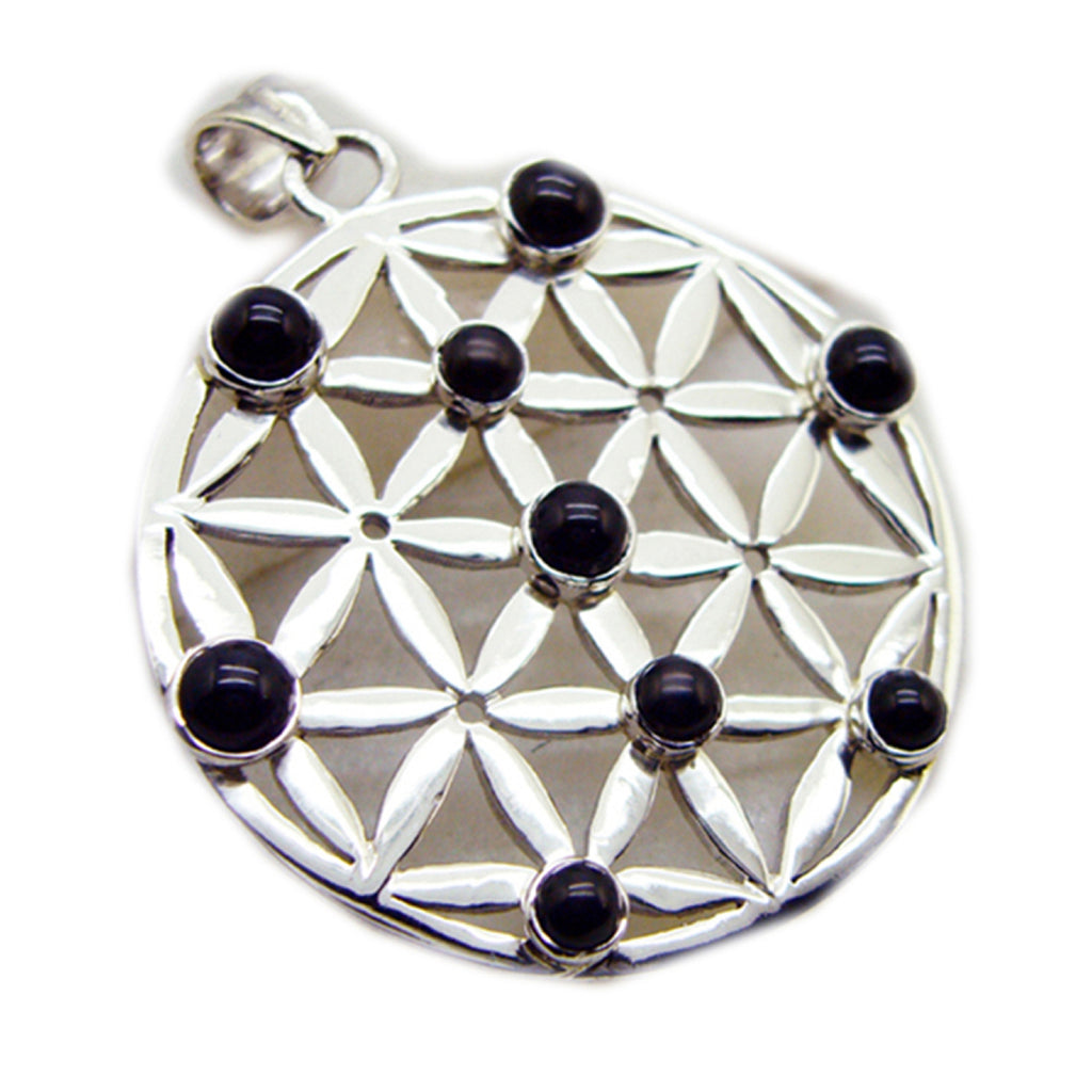 Multi Stone Statement German Sterling Silver Navratna multicolor Pendant