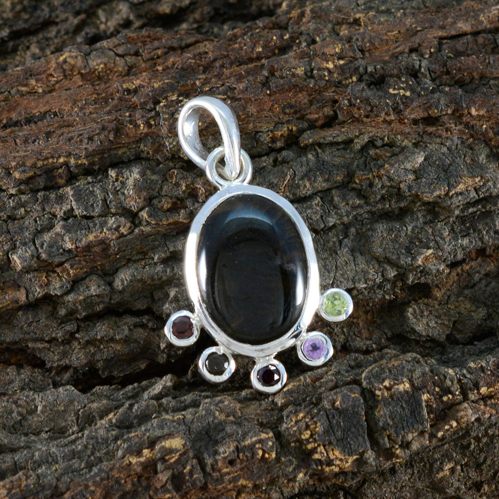 Multi Stone Delicate Russian Sterling Silver Hexa Giulia Glamorous multicolor Pendant Jewellery