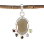 Multi Stone Delicate Russian Sterling Silver Hexa multicolor Pendant
