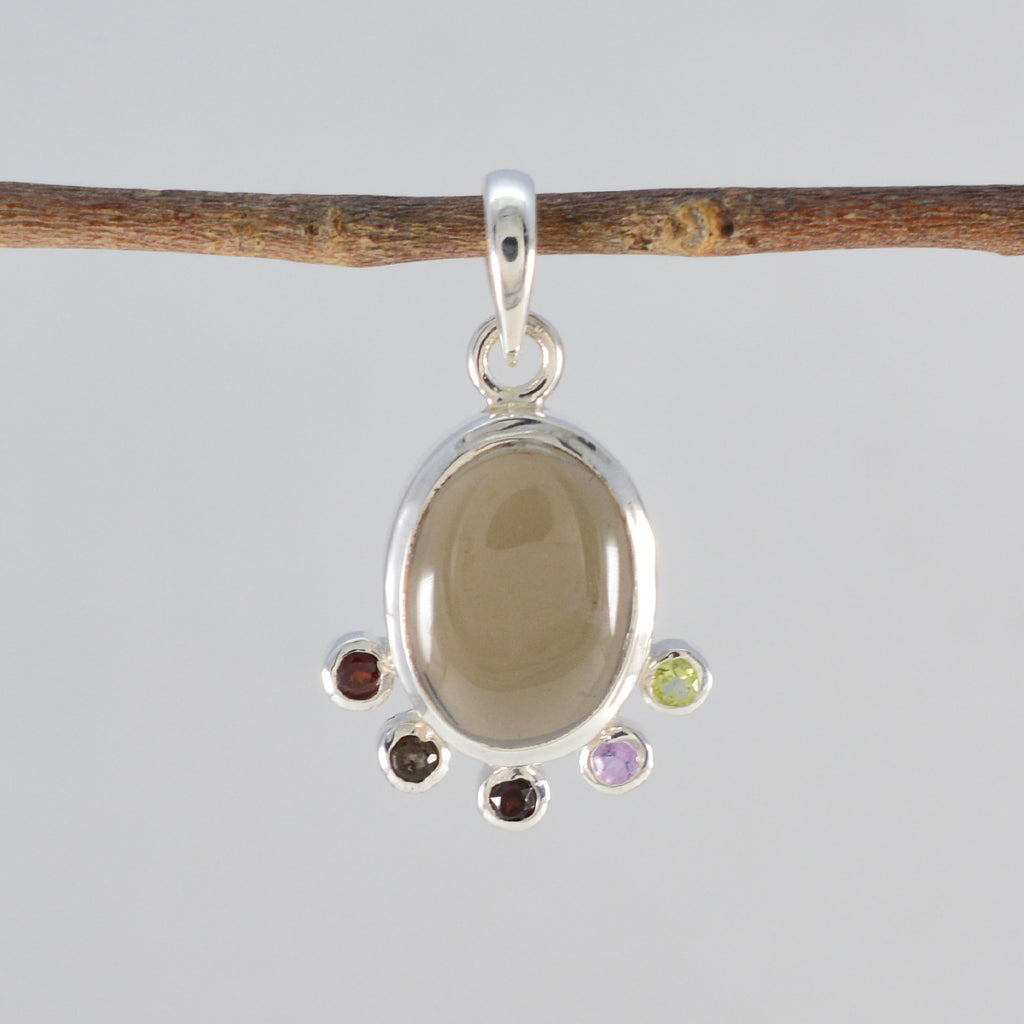 Multi Stone Delicate Russian Sterling Silver Hexa Giulia Glamorous multicolor Pendant Jewellery