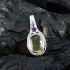 Multi Stone Featherlight Mexican 925 Silver Toi et Moi Isabella Graceful multicolor Pendant Jewelry