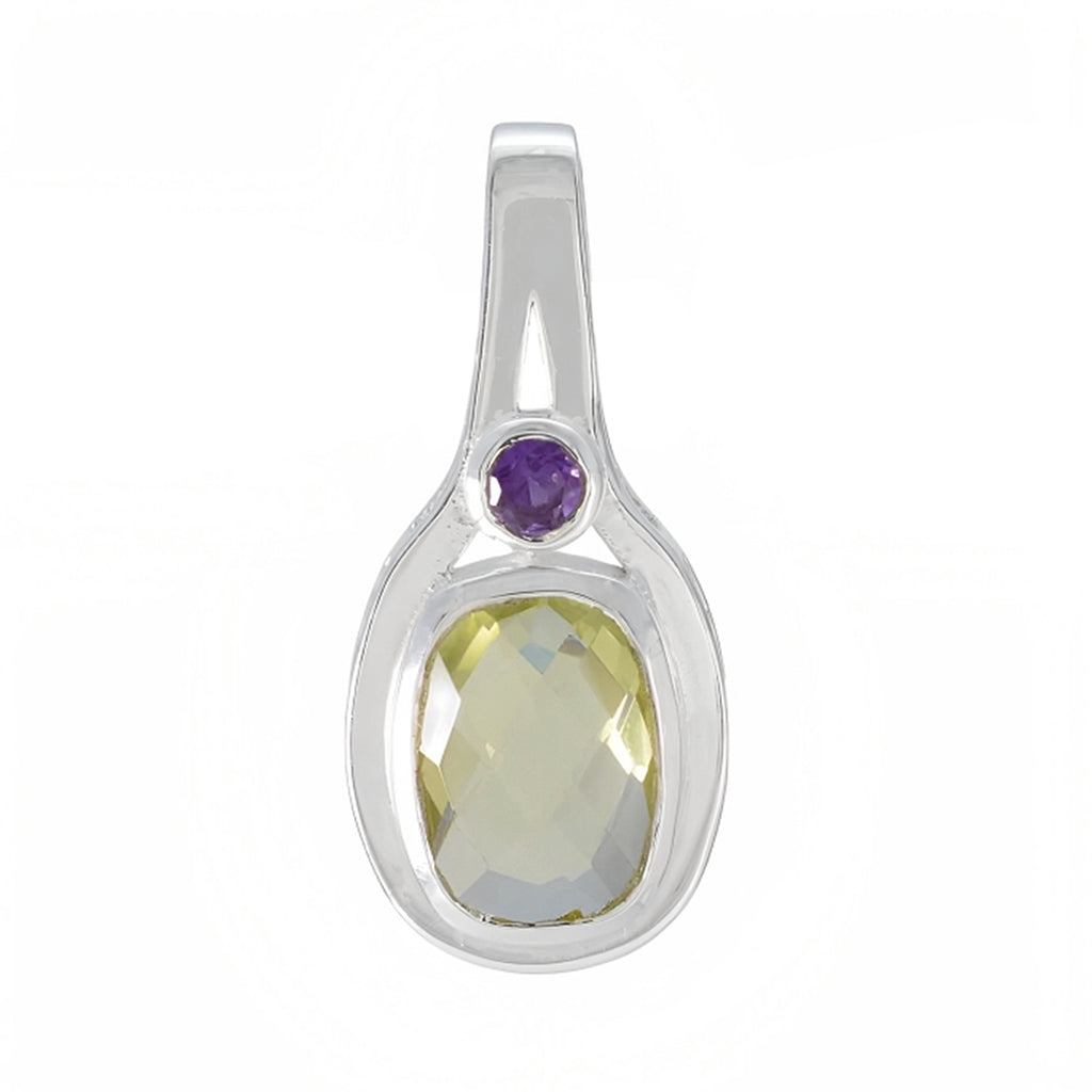 Multi Stone Featherlight Mexican 925 Silver Toi et Moi Isabella Graceful multicolor Pendant Jewelry