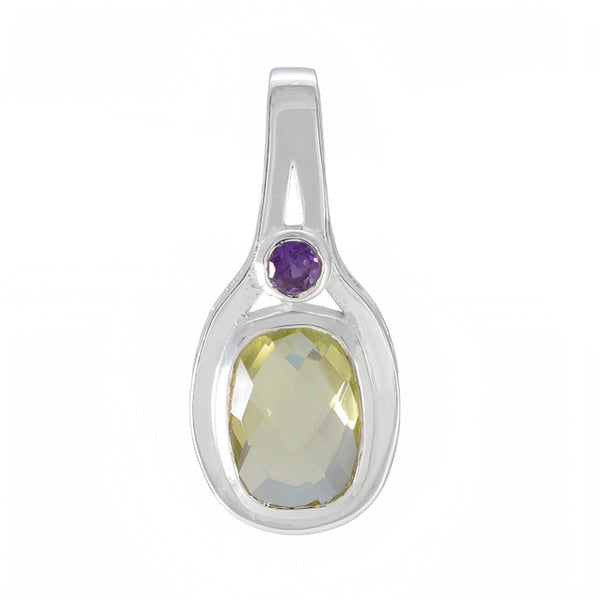 Multi Stone Featherlight Mexican 925 Silver Toi et Moi Isabella Graceful multicolor Pendant Jewelry