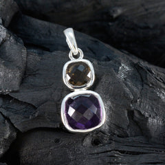 Smycken med flera stenar, tunna marockanska Toi et Moi Pauline signethängen i sterlingsilver, flerfärgat