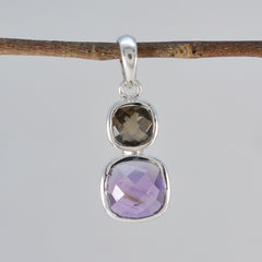 Smycken med flera stenar, tunna marockanska Toi et Moi Pauline signethängen i sterlingsilver, flerfärgat