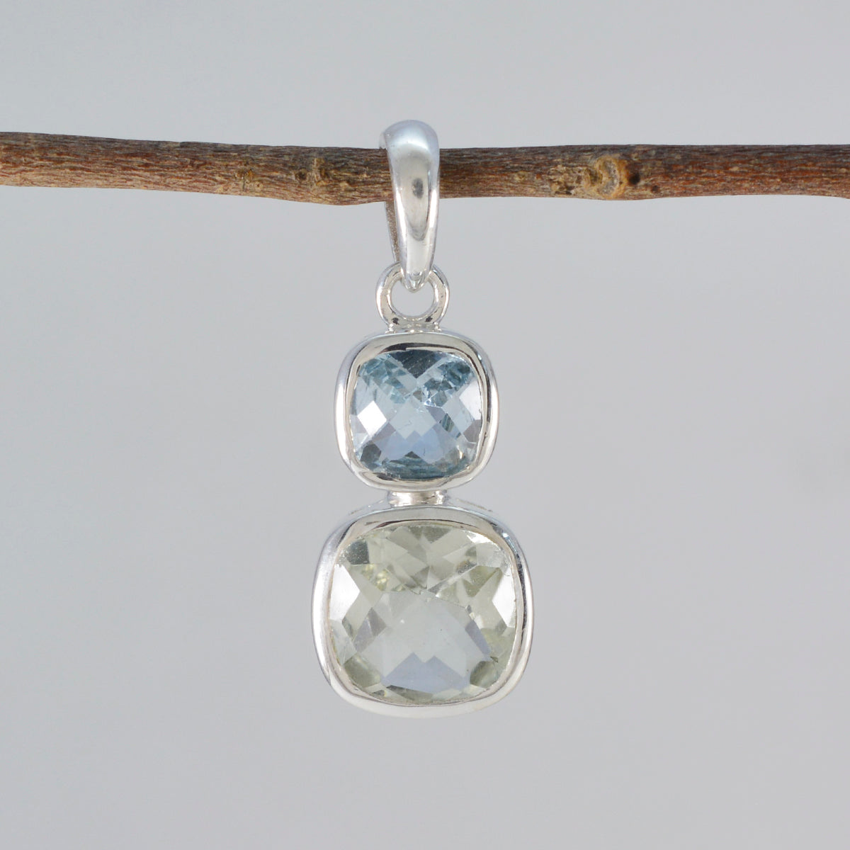 Multi Stone Whisper-thin Egyptian 925 Silver Toi et Moi Penelope Cocktail multicolor Pendant Jewelry