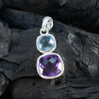 Multi Stone Whisper-thin Turkish 92.5 Silver Toi et Moi Riley Bubble multicolor Pendant Jewellery