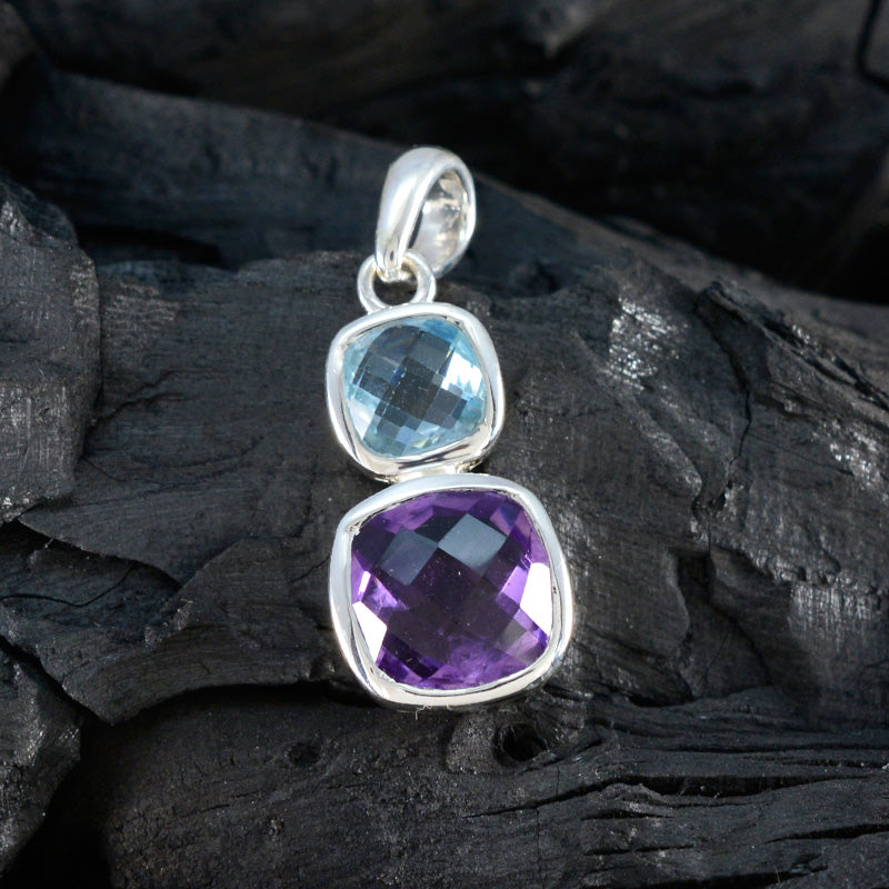 Multi Stone Whisper-thin Turkish 92.5 Silver Toi et Moi Riley Bubble multicolor Pendant Jewellery